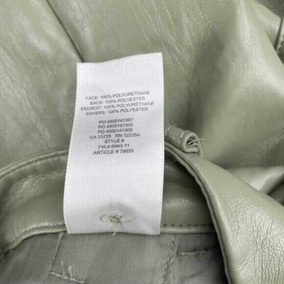 Aritzia Wilfred Limerick High Waisted Vegan Leather Shorts in Sage Size 00 - Picture 4 of 5